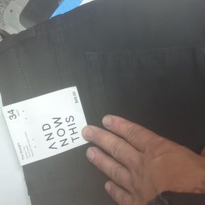 Black denim jeans by (And Now This)